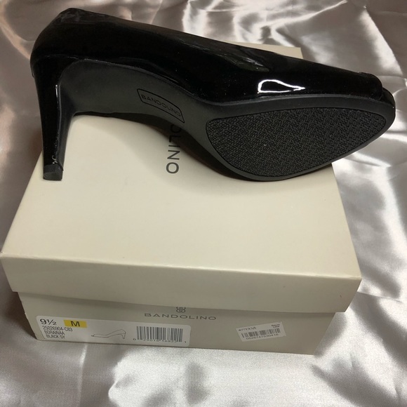 Black Peep Toe Heels - Picture 3 of 4